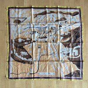 NEW 100% silk Roma Rome scarf vintage